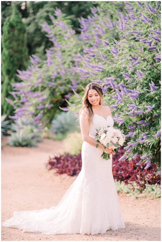Purple Floral bridal at Mcgovern Centennial Gardens